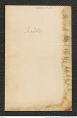 Nachlass Franz Steindachner, historischer Umschlag, Korrespondenz Schaedle, Inv.Nr. 441.05, Seite 1